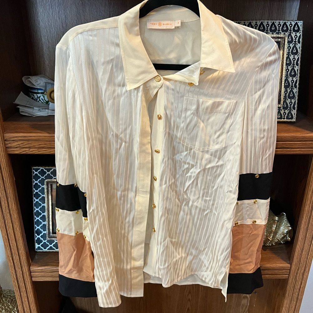 Tory Burch Silk Patchwork Blouse - image 4